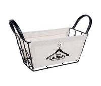 cesto de almacenamiento de metal y tela 25x13x1221