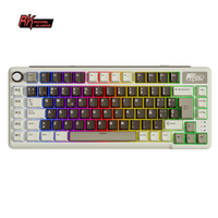 teclado inalambrico para juegos rk royal kludge l75 teclas de acceso directo personalizadas estructura de junta de teclas pbt teclado mecanico multimodo