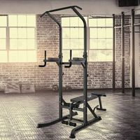 estacion musculacion ajustable homcom acero pvc 99x178x230 cm negro