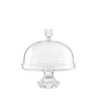 campana para pasteles sobre pie diamante en vidrio