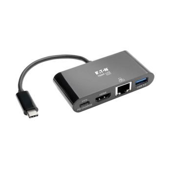 Adaptador USB-C Tripp Lite U444-06N-H4GUB-C HDMI 4K, USB-A, Ethernet, PD 60W, Thunderbolt 3