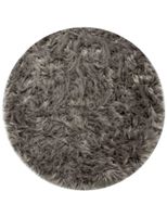 alfombra de pelo largo playara antracita 90 cm redondo