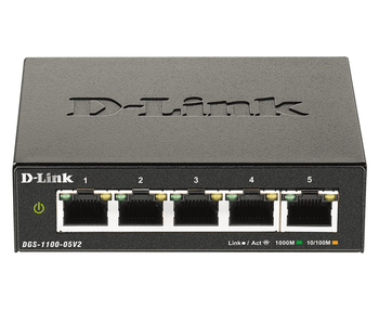 DGS-1100-05V2/E 5-Port Gigabit Smart Man