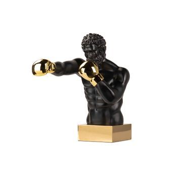 Boxeador Resina/metal Negro 33x56x56 Cm