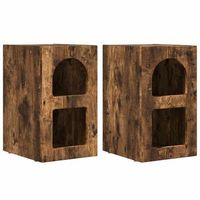 mesita de noche elst 2 uds roble ahumado 295 x 335 x 50 cm vidaxl