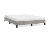 estructura de cama de terciopelo gris claro 140x200 cm