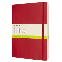 moleskine classic cuaderno extra grande 192 hojas paginas lisas tapa blanda rojo
