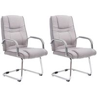 set de 2 sillas cantilever xxl attila en tela gris 67x60x104 cm clp