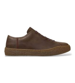 Camper para hombre. K100927-013 Zapatillas de piel Peu Terreno marrón (46), Plano, Ninguno, Casual