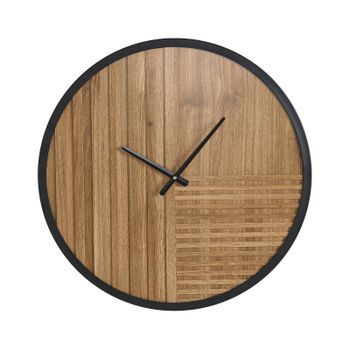 Reloj De Pared Sin Números Estilo Rústico Redondo Reloj Decorativo Marrón Durtal