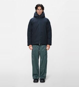 Rains para hombre. 24720 Chaqueta Sarna Puffer marino (M), Casual, Impermeable
