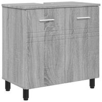 unidad de tocador de bano sonoma gris 60 x 35 x 60 cm vidaxl
