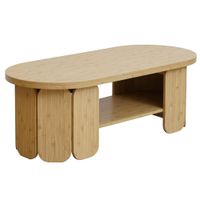 mesa de centro de mdf con efecto melamina madera beige