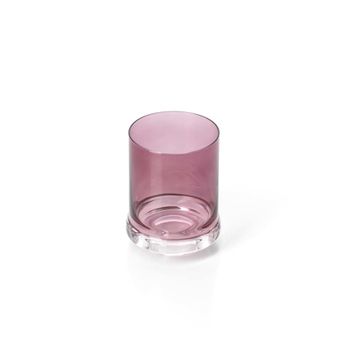 Vaso de vidrio en morado 8,8x8,8x10,4 cm