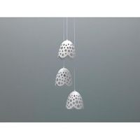 bells - lampara colgante de metal blanco