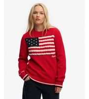 superdry para mujer w6110713a jersey america flag rojo s casual algodon
