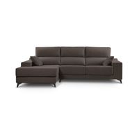 chaise longue s con arcon noelia izquierda 3 plazas chocolate