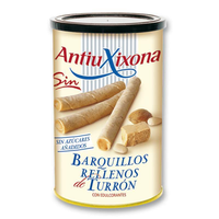 caja de 12 unidades de barquillos de turron sin azucar