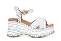 sandalias cuna tela whitelight blue