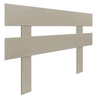 dhome cabecero acabado lino 90cm horizontal estilo valla con patas madera reciclada dm herrajes incluidos 90cm horizontal valla acabado lino