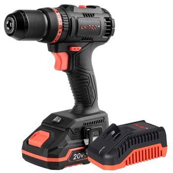 Taladro Percutor A Batería Dnipro-m 20v 45nm, Motor Sin Escobillas, 2 Velocidades, 3 Modos, 1 Batería 2ah + Cargador