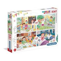 puzzles 2x20  2x60 piezas - el dia
