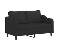 sofa de 2 plazas - sofa de salon - sofa moderno de tela negro 140 cm