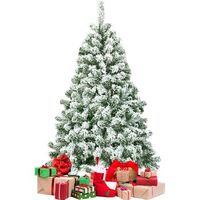 arbol de navidad artificial con soporte de metal costway 73 x 73 x 135 cm