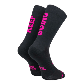 Calcetines Sporcks Keep Going Negro Rosa, Talla S