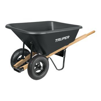 Carretilla 175l Plastica Llanta Neum. Doble 580kg - Truper
