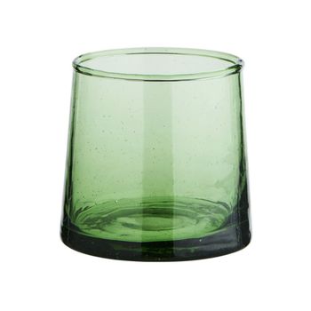Vaso de agua de cristal verde