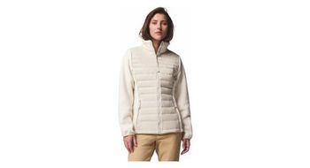 Chaqueta de pluma columbia hybrid juniper peak blanco  mujer