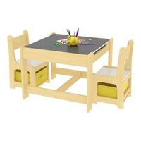 juego de mesa para ninos con 2 sillas irixoa con cajas 48 x 61 x 63 cm encasa