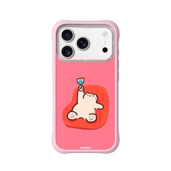 Funda para móvil YoungKit Leisure Time Silicona Rosa cálido compatible MagSafe para iPhone 17 Pro Max