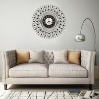 reloj de pared  reloj mural de metal negro 43 cm cfw168135 cfw35721