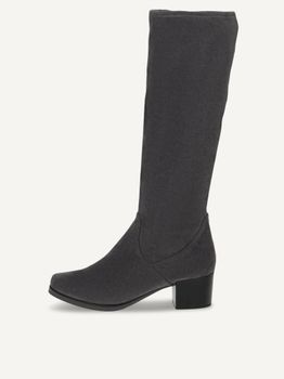 CAPRICE Boots, grey, made of Textiles with Block heel, Size 37.5