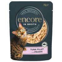 encore en bolsitas 16 x 70 g comida humeda para gatos - atun y gambas