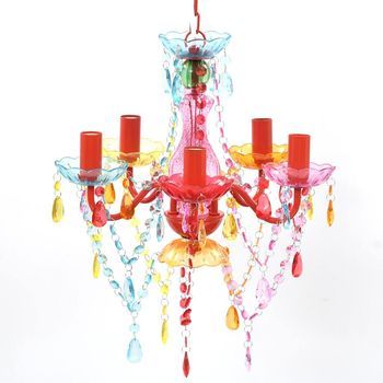 Luz De Cristal 5 Bombillas Multicolor Vidaxl