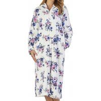 Luxury Zip Opening Floral Print Housecoat