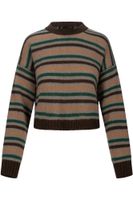 jersey de cuello redondo a rayas multiline