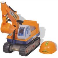 correpasillos excavadora de plastico de color amarillo vidaxl