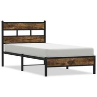 cama individual  cama de adulto  estructura cama con cabecero sin colchon roble sonoma 100x200cm