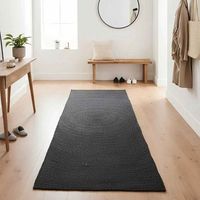 alfombras de area rectangular gris oscuro 60 x 110 cm yute