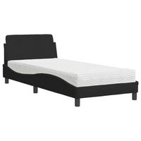 cama individual  cama para adultos  cama con colchon tela negro 80x200 cm