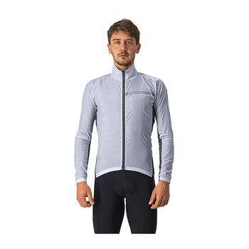 Chaqueta Cortavientos Castelli Squadra Stretch Gris Plateado, Talla S