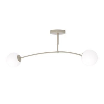 Plafón de techo siret moca opal (2 luces)