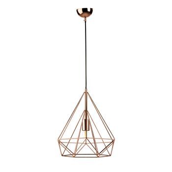 Lámpara de techo geométrica metal cobre estilo industrial E27