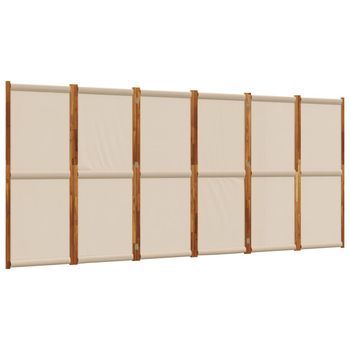 Biombo Divisor De 6 Paneles Gris Taupe 420x180 Cm Vidaxl