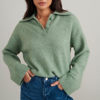 Nobody's Child Knit Polo Jumper - XL