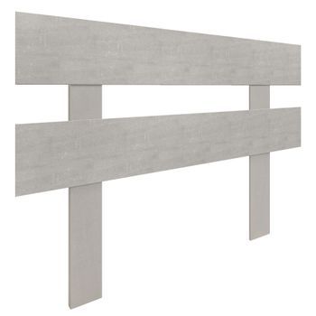 Dhome Cabecero Gris Tribal 95cm Horizontal Estilo Valla Con Patas Madera Reciclada Dm Herrajes Incluidos (95cm Horizontal Valla, Gris Tribal)